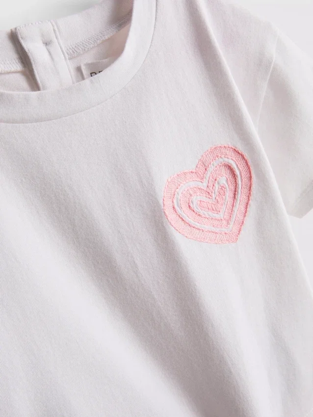 0–36 måneder | T-shirt og bukser i sæt med hjerte-lomme