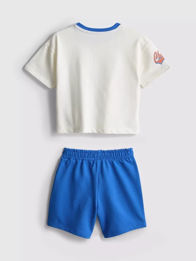0-36 måneder | T-shirt og shorts-sæt med basketball-motiv