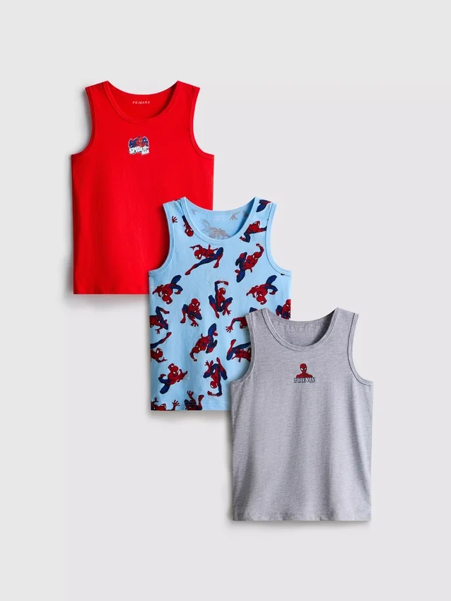1,5–10 år | 3-pak Marvel Spider-Man-tanktoppe