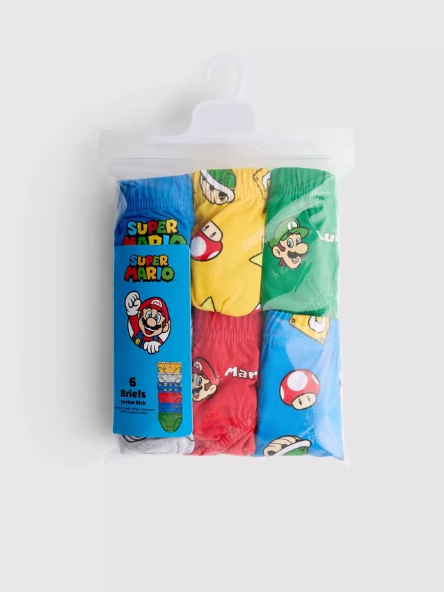 1,5–10 år | 6-pak Super Mario-underbukser