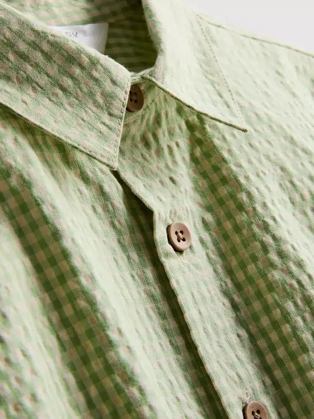 1,5–12 år | Stacey Solomon-sæt med gingham-ternet skjorte og shorts