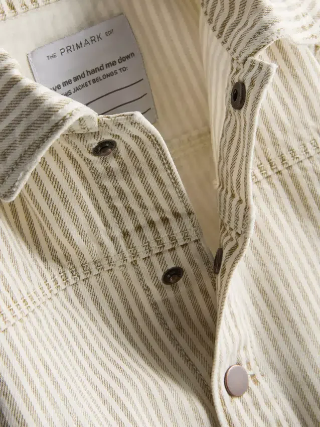 1,5–12 år | The Edit bomuldsjakke i denim med nålestriber