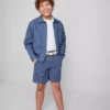 1,5–12 år | The Edit-chino-shorts i linneblanding med bælte