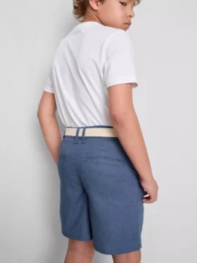1,5–12 år | The Edit-chino-shorts i linneblanding med bælte