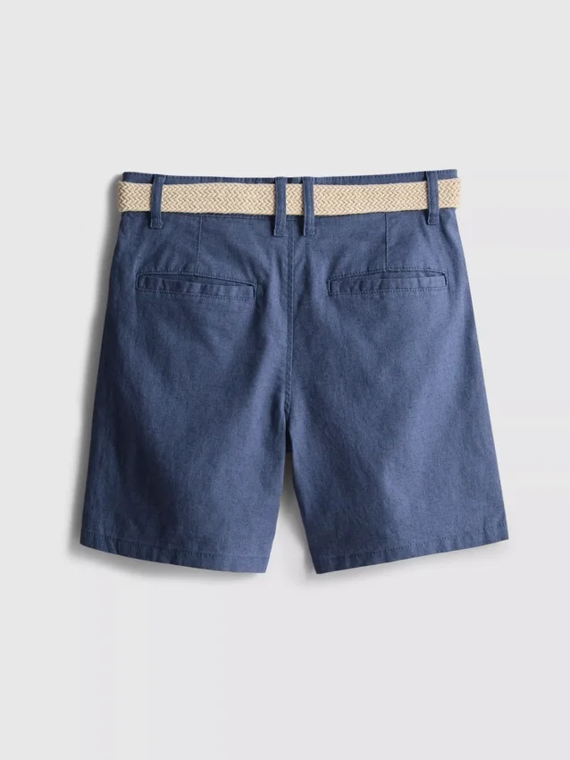 1,5–12 år | The Edit-chino-shorts i linneblanding med bælte