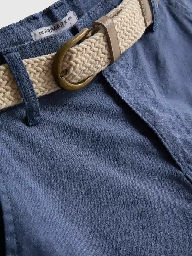 1,5–12 år | The Edit-chino-shorts i linneblanding med bælte