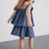 1,5–12 år | The Edit-sæt med bluse og nederdel i linneblanding med blomsterapplikationer