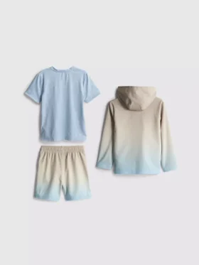 1,5–7 år | 3-delt sæt med aktiv T-shirt, Shorts og hættetrøje