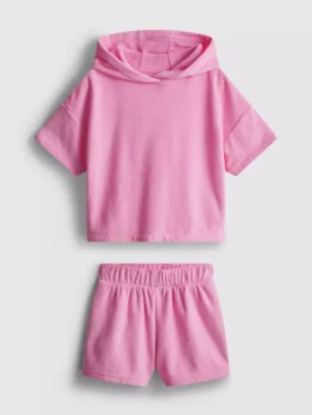 1,5–7 år | sæt med håndklæde-hoodie og Shorts