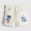 1,5–8 år | Disneys Stitch-denimshorts i kontrastfarver