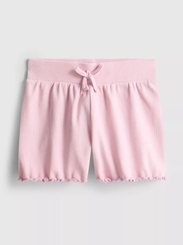 1,5–8 år | Ribbede shorts med flæsekant