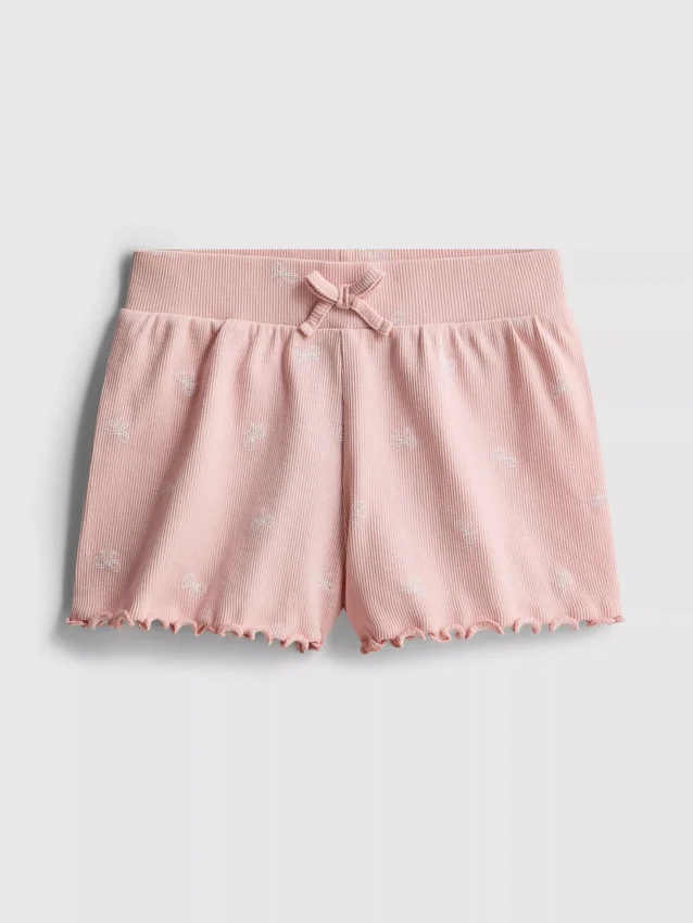 1,5–8 år | Ribbede shorts med flæsekant