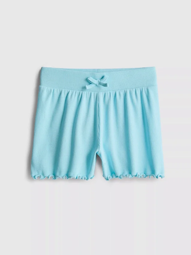 1,5–8 år | Ribbede shorts med flæsekant