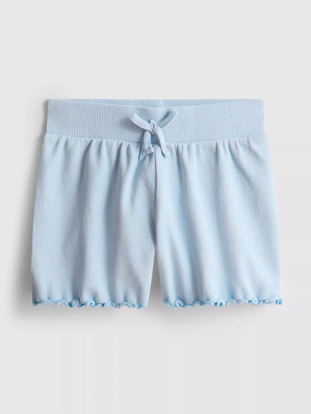 1,5–8 år | Ribbede shorts med flæsekant
