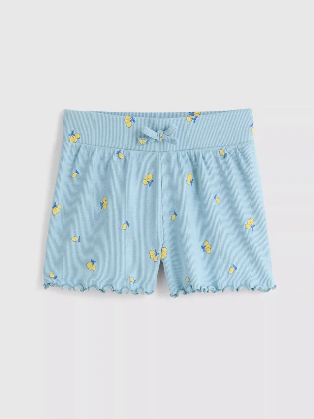 1,5–8 år | Ribbede shorts med flæsekant