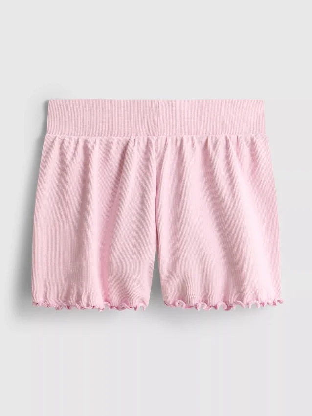 1,5–8 år | Ribbede shorts med flæsekant