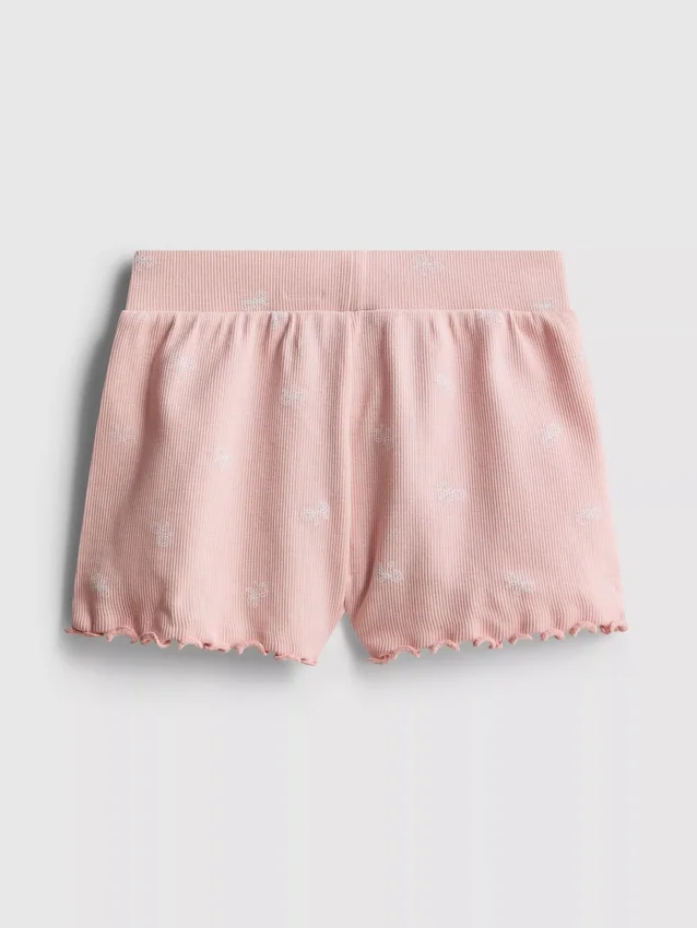 1,5–8 år | Ribbede shorts med flæsekant