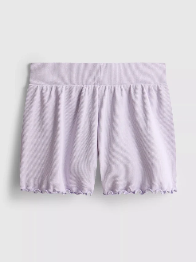 1,5–8 år | Ribbede shorts med flæsekant