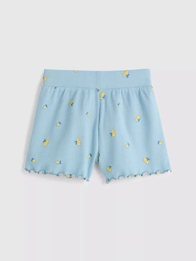 1,5–8 år | Ribbede shorts med flæsekant