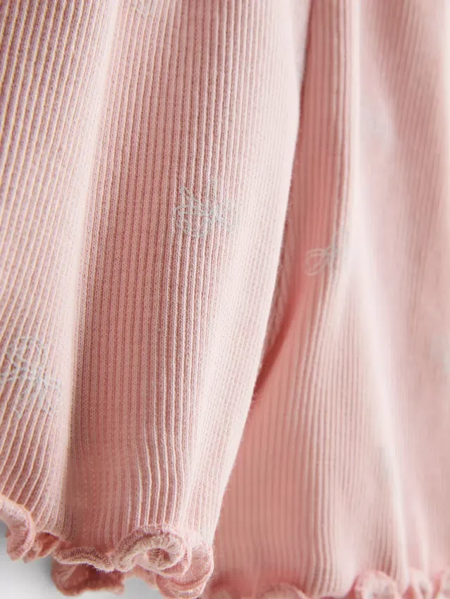 1,5–8 år | Ribbede shorts med flæsekant