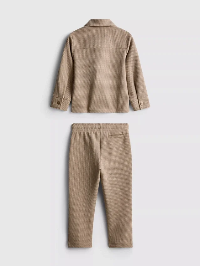 1,5–8 år | Sæt bestående af jacquard-jakke med lynlås og Joggingbukser