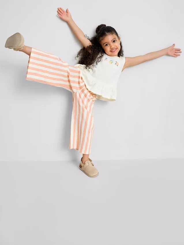 1,5–8 år | sæt med broderet peplum-top og bukser