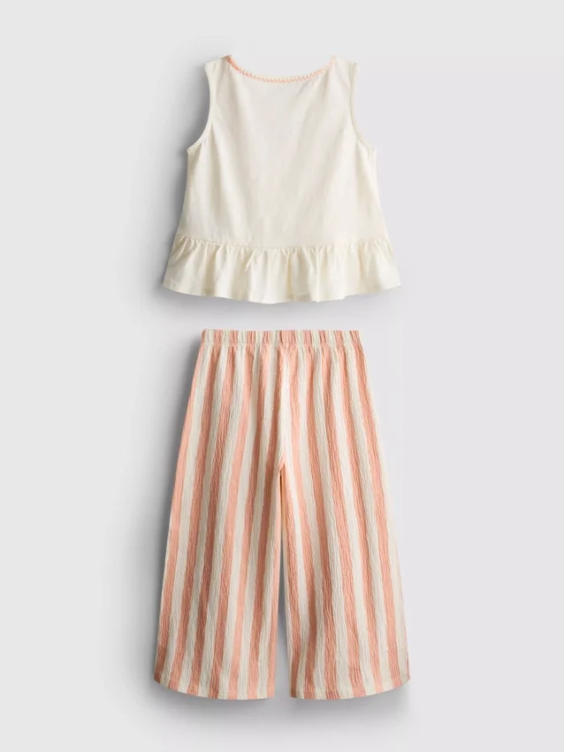 1,5–8 år | sæt med broderet peplum-top og bukser