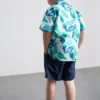 1,5–8 år | Sæt med skjorte og shorts i slub-bomuld