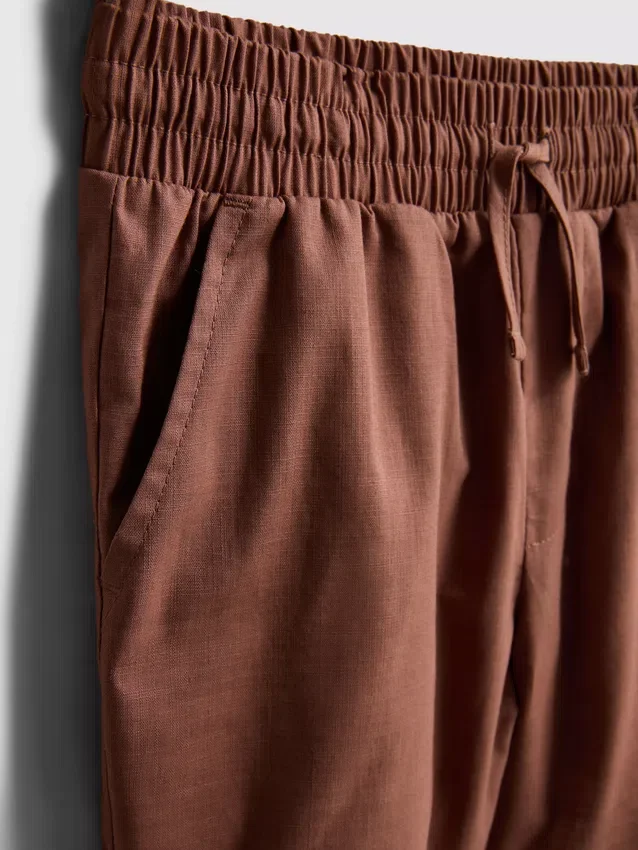 1,5–8 år | Sæt med skjorte og shorts i slub-bomuld