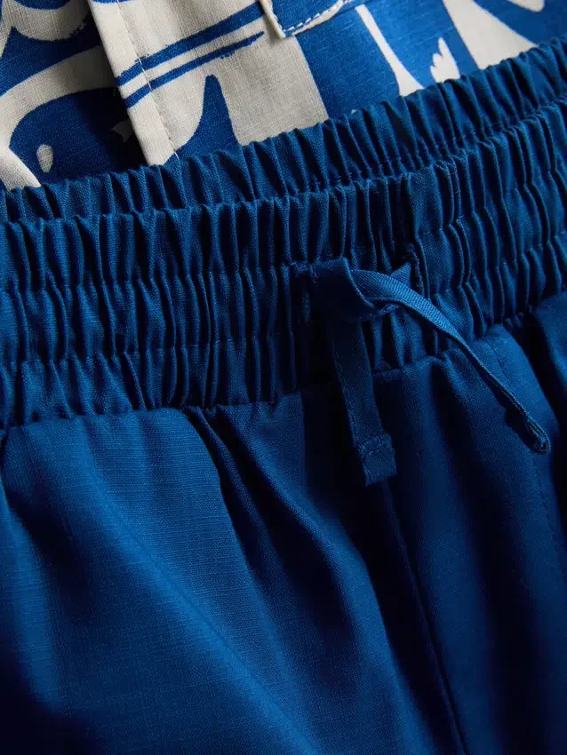1,5–8 år | Sæt med skjorte og shorts i slub-bomuld