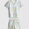 1,5–8 år | sæt med skjorte og shorts med print og struktur