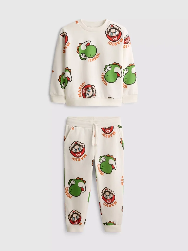 1,5–8 år | Super Mario World-sæt med sweatshirt og Joggingbukser