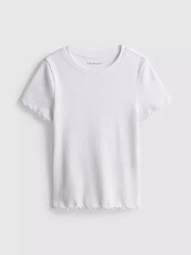 1,5–8 år | T-shirt med ribkant i lettuce-stil
