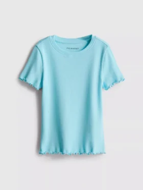 1,5–8 år | T-shirt med ribkant i lettuce-stil
