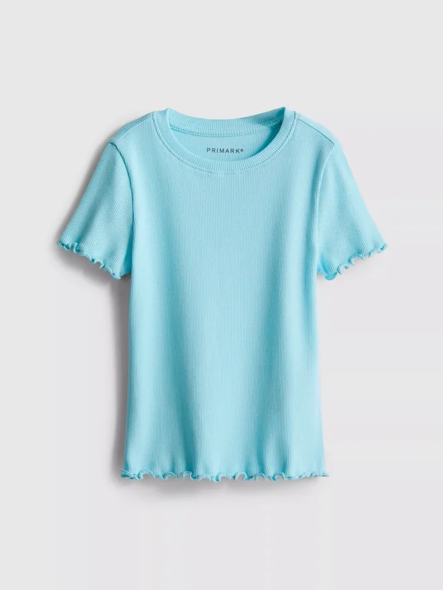 1,5–8 år | T-shirt med ribkant i lettuce-stil
