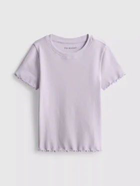 1,5–8 år | T-shirt med ribkant i lettuce-stil