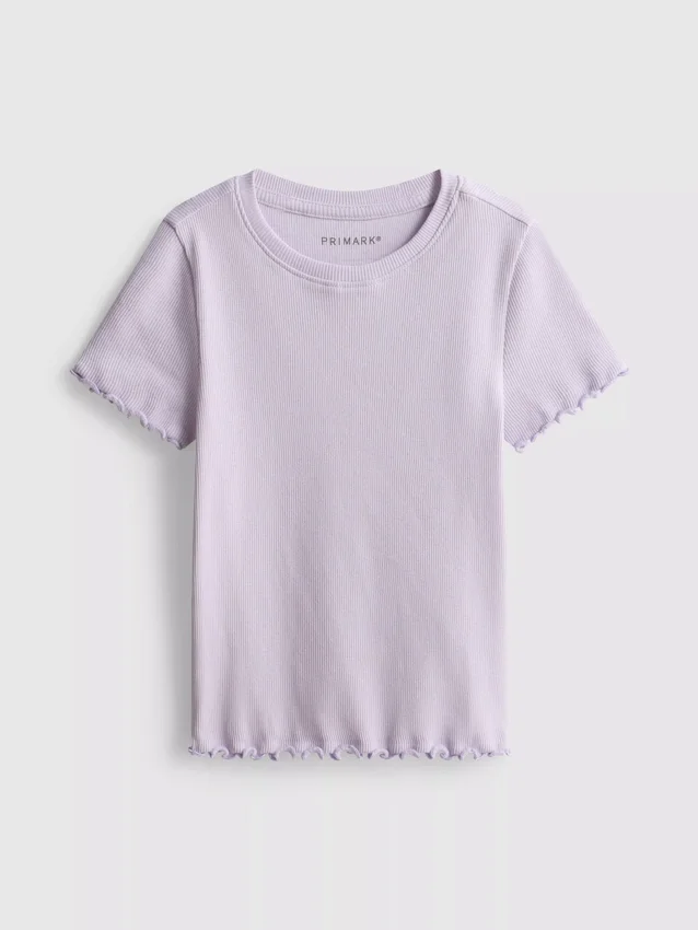1,5–8 år | T-shirt med ribkant i lettuce-stil