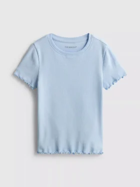 1,5–8 år | T-shirt med ribkant i lettuce-stil