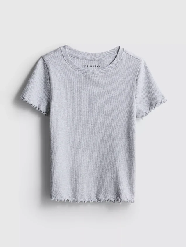 1,5–8 år | T-shirt med ribkant i lettuce-stil