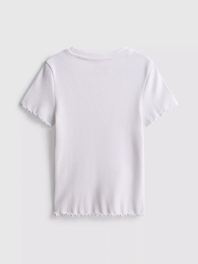 1,5–8 år | T-shirt med ribkant i lettuce-stil