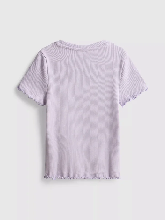 1,5–8 år | T-shirt med ribkant i lettuce-stil