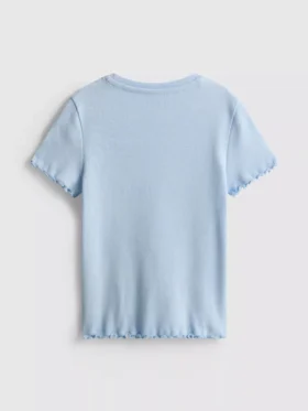 1,5–8 år | T-shirt med ribkant i lettuce-stil