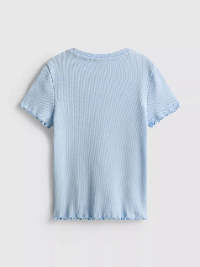 1,5–8 år | T-shirt med ribkant i lettuce-stil