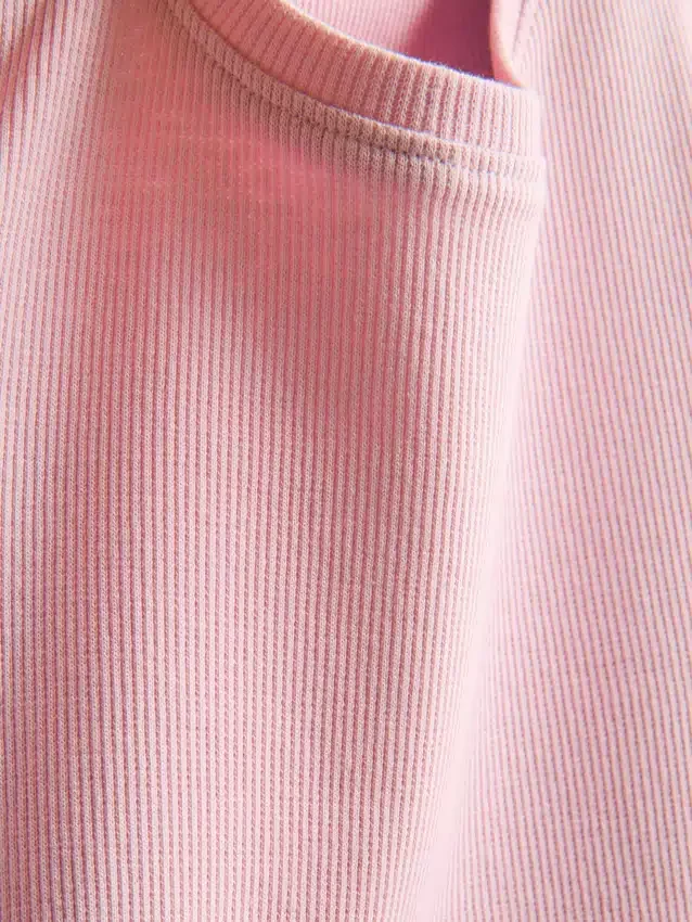 1,5–8 år | T-shirt med ribkant i lettuce-stil