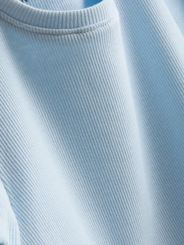 1,5–8 år | T-shirt med ribkant i lettuce-stil