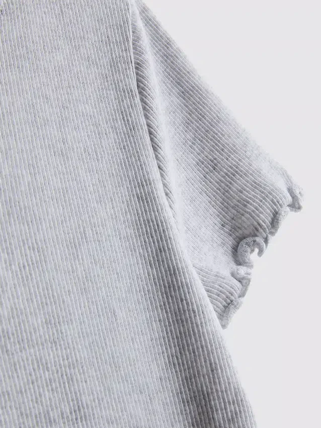 1,5–8 år | T-shirt med ribkant i lettuce-stil