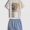 1,5–8 år | T-shirt og shorts-sæt med sardin-motiv