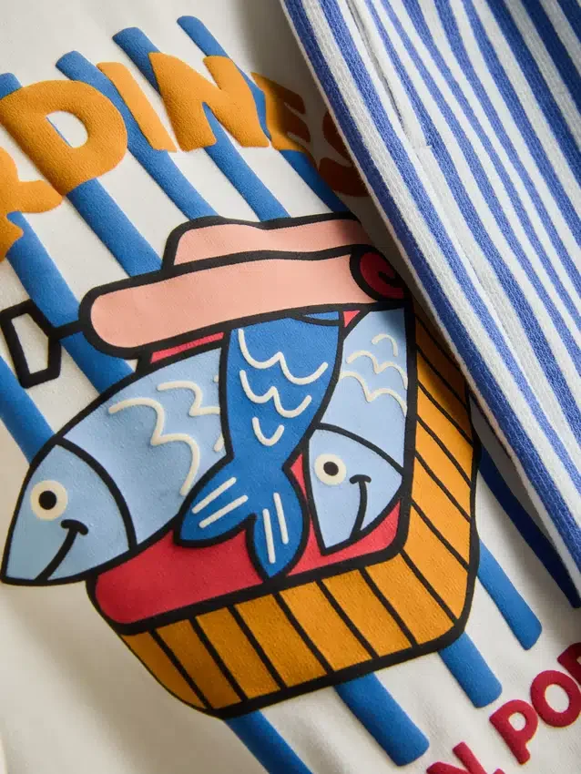 1,5–8 år | T-shirt og shorts-sæt med sardin-motiv