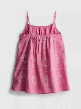 1,5–9 år | broderet cami-kjole i chambray