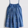 1,5–9 år | broderet cami-kjole i chambray